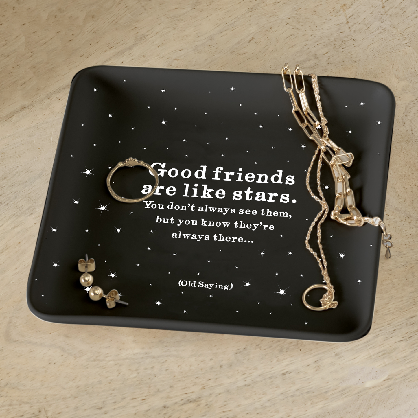 Trinket Dishes - TR175 - Good Friends Stars (Old Saying)
