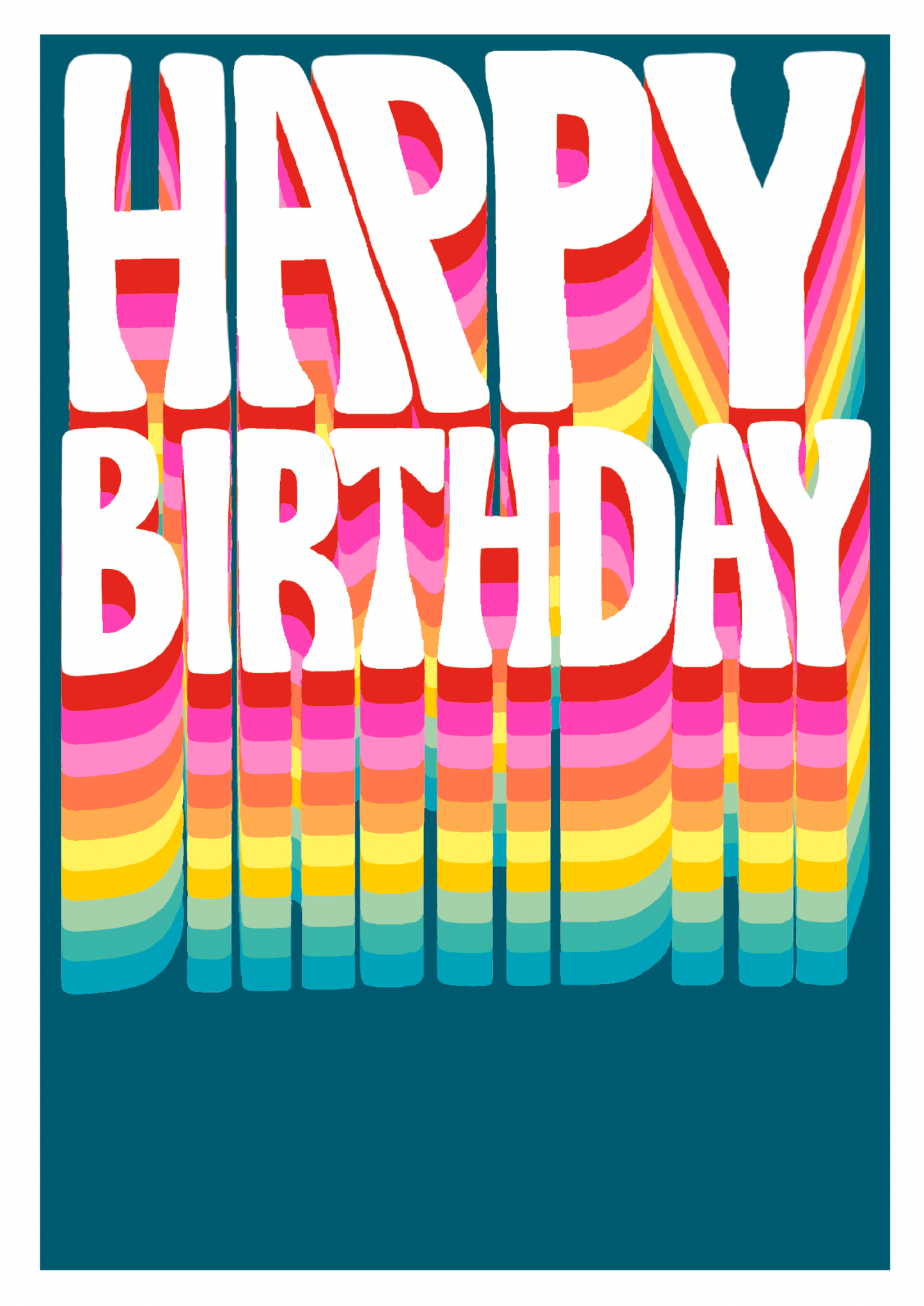 BIRTHDAY GREETING CARD PAPER SALAD