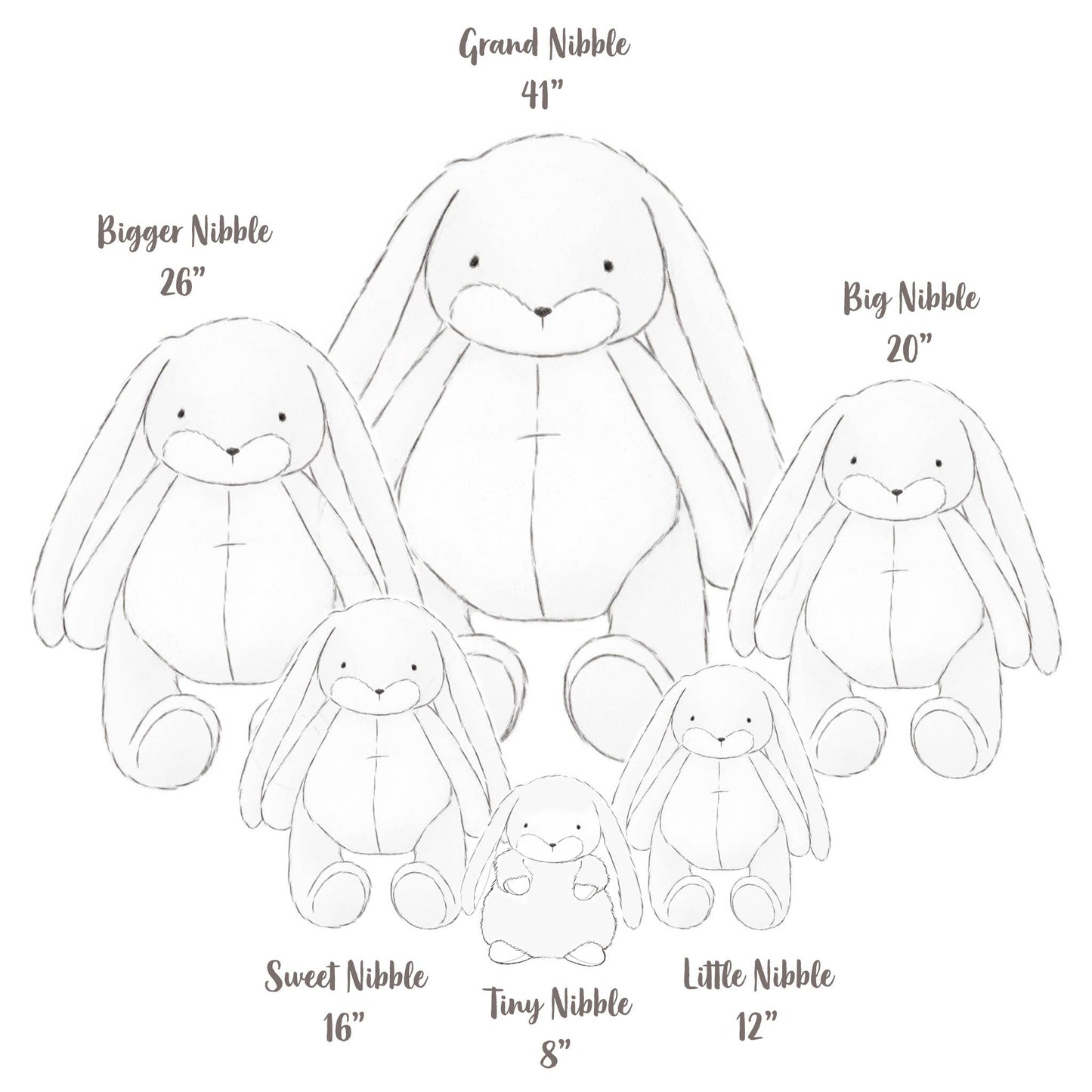 Wee Nibble 8" Bunny - Cream