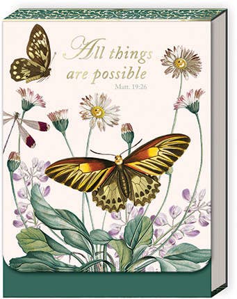Punch Studio Pocket Notepad -DAISY BUTTERFLIES
