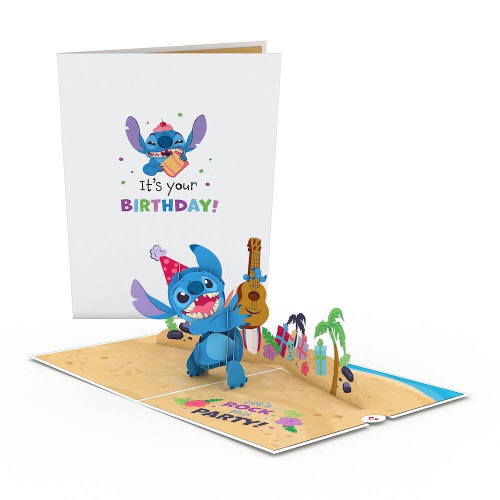 Disney's Stitch Rockin' Birthday Pop-Up Card 5x7"