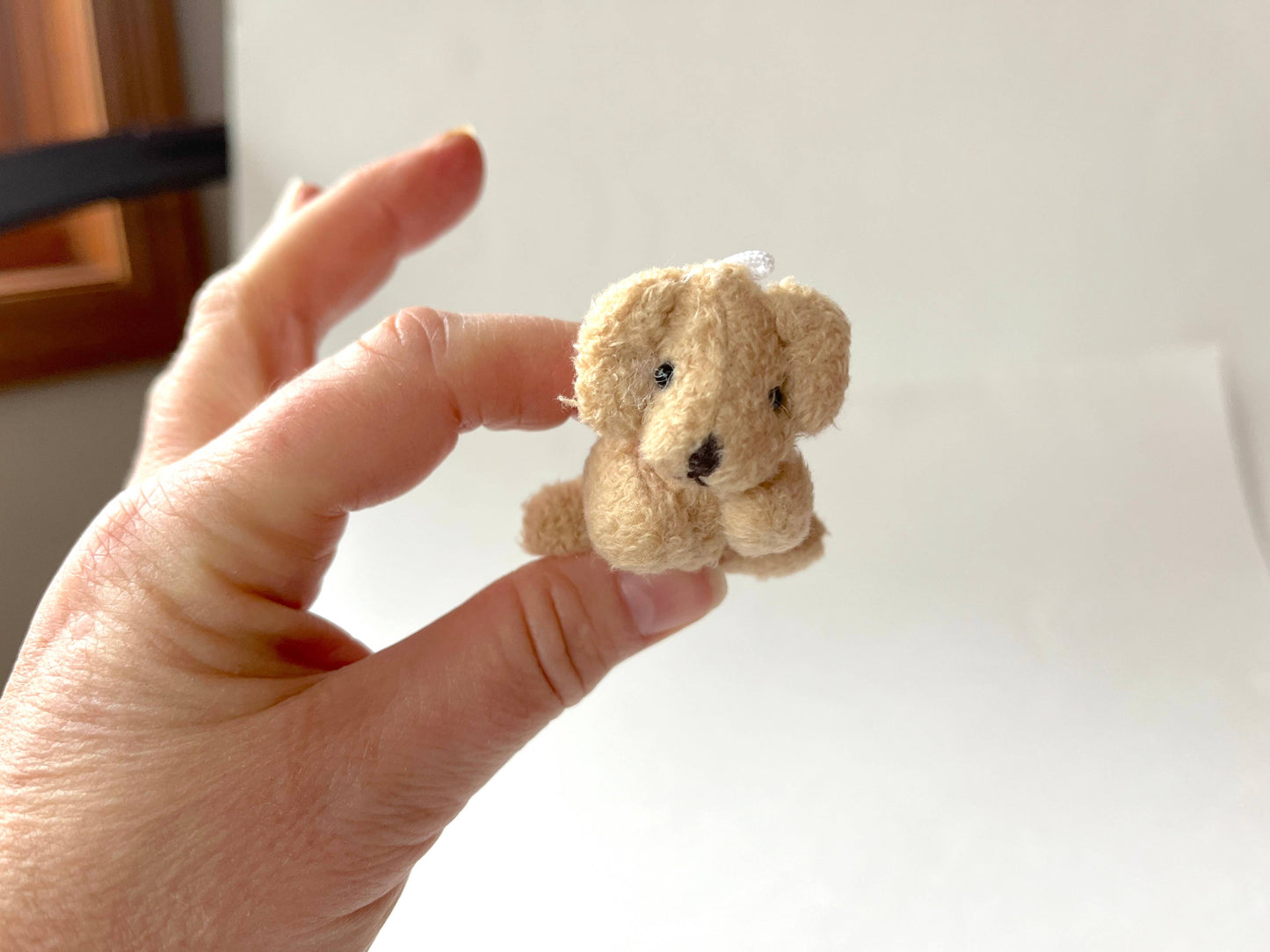 Mini Plush Puppy Dog Bag Charm Backpack Keychain 