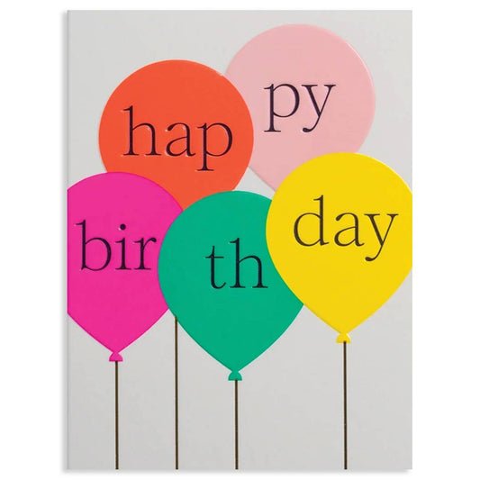 BIRTHDAY BALLOONS BIRTHDAY GREETING CARD 3.5 x 4.75"
