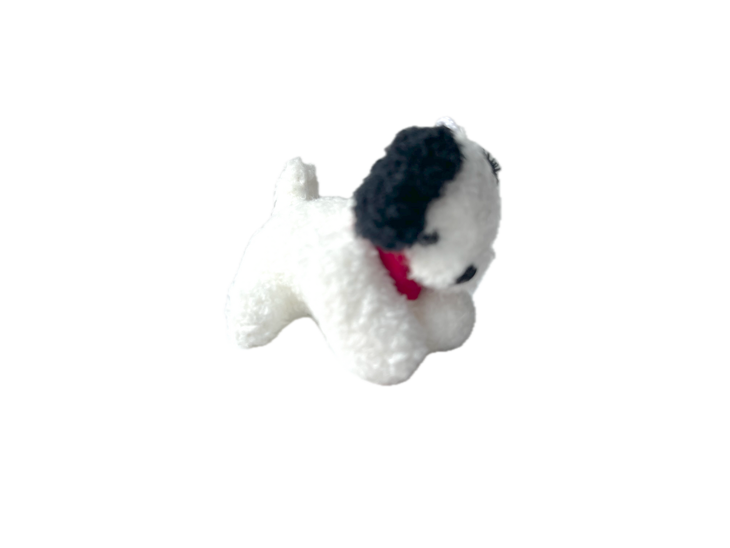 Mini Plush Puppy Dog Bag Charm Backpack Keychain  (black ear