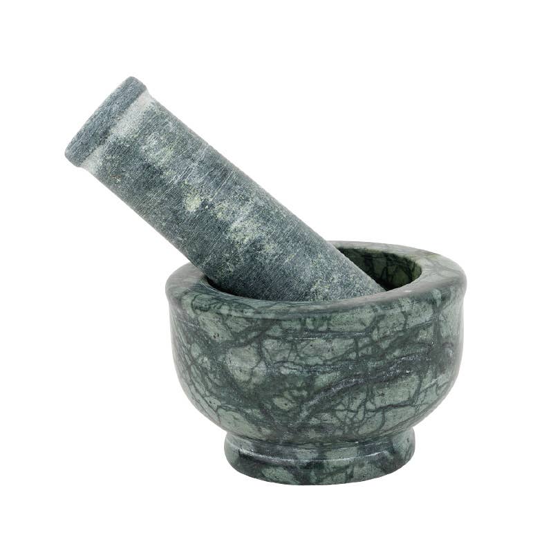Small Green Marble Mortar & Pestle