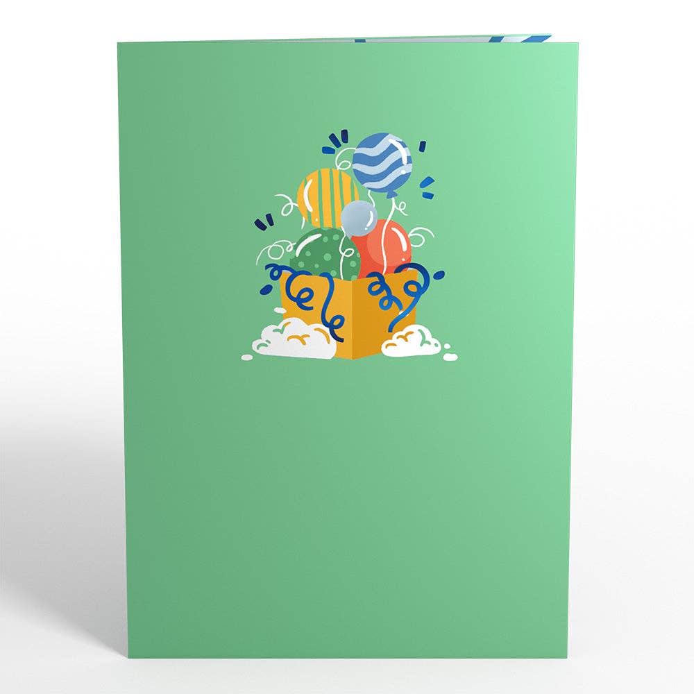 Happy Birthday Balloons Music and Lights Pop-Up Card 5x7"
