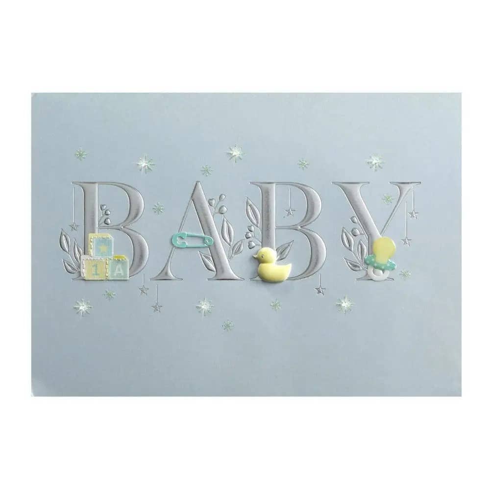 Baby Lettering Boy Baby Card