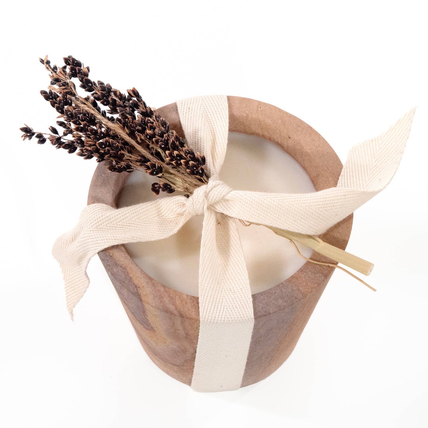 Palo Santo Scented Travertine Candle