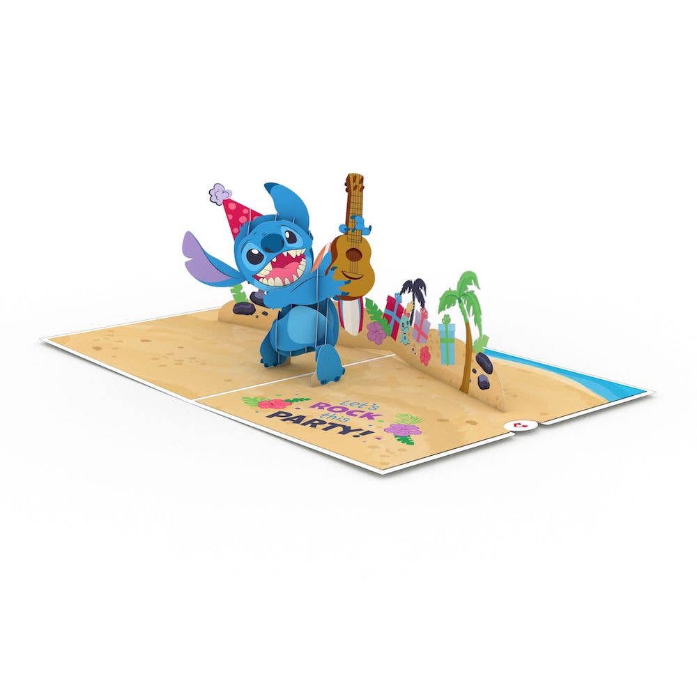 Disney's Stitch Rockin' Birthday Pop-Up Card 5x7"
