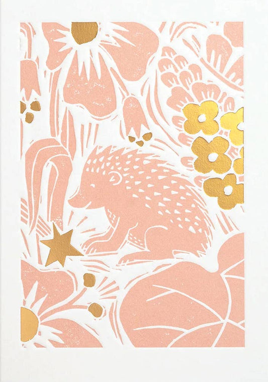 HEDGEHOG BLANK GREETING CARD 4.25 X 5.5