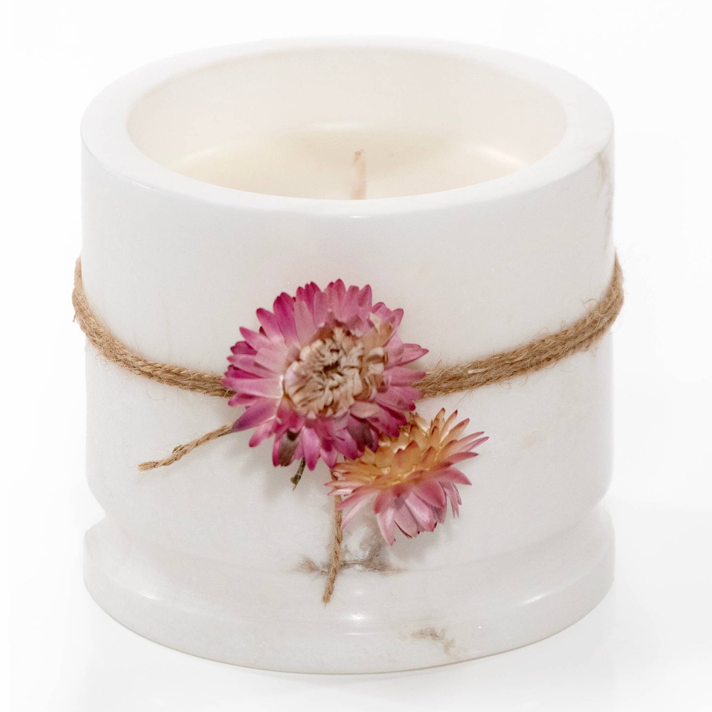 Palo Santo Scented White Marble Candle