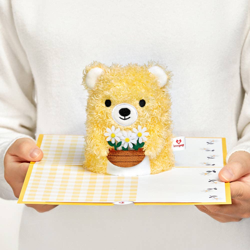 Daisy Greetings 6”x8” Plushpop Card, Pop-Up Cards
