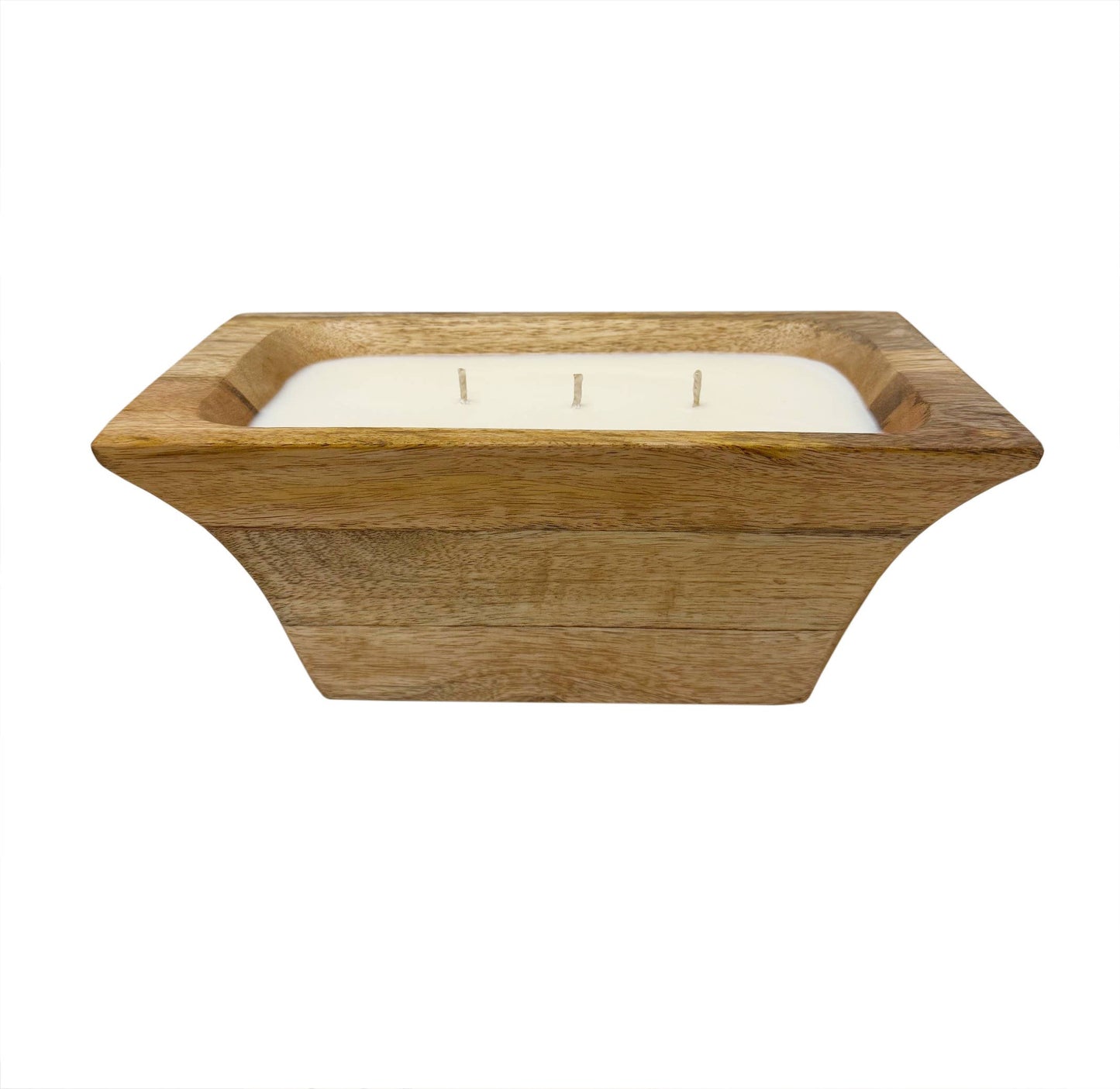 Mango Wood Deep Rectangular Candle