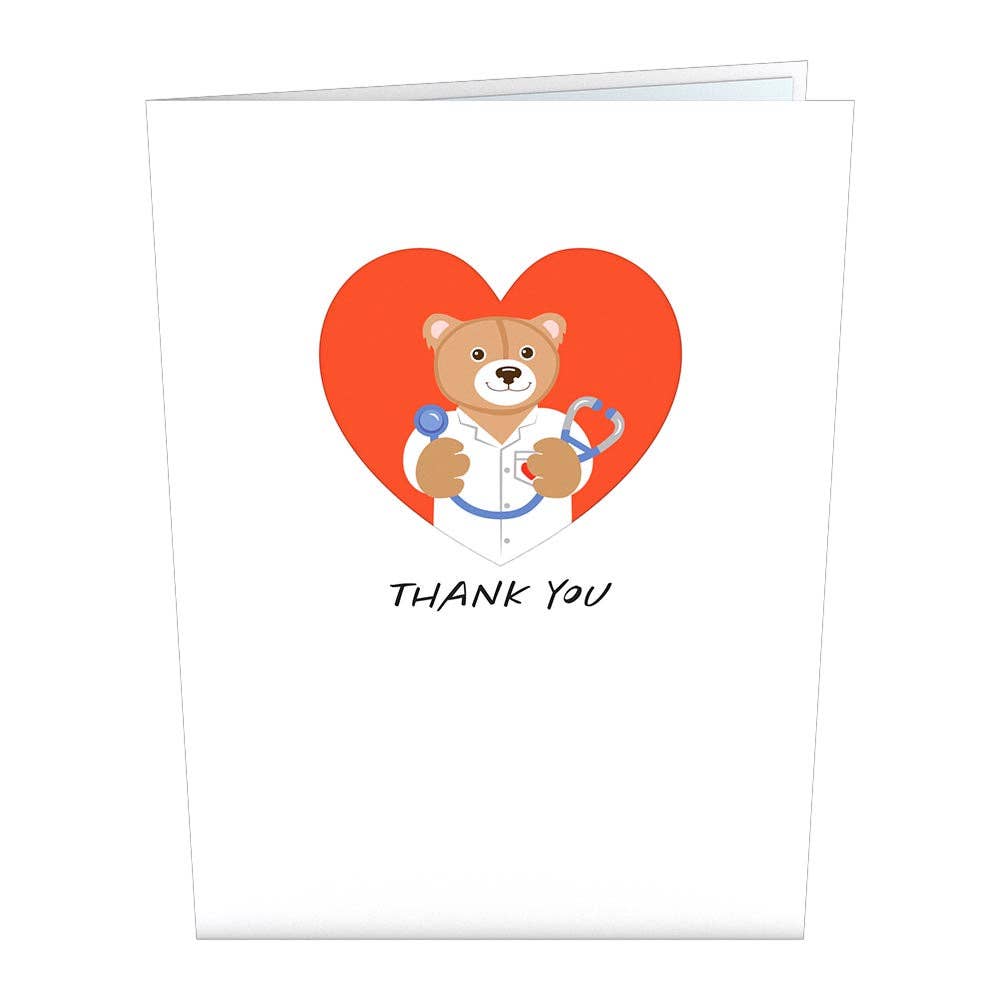 Doctor Bear 5''x7'' Card, Pop-Up Cards, Thank You Cards