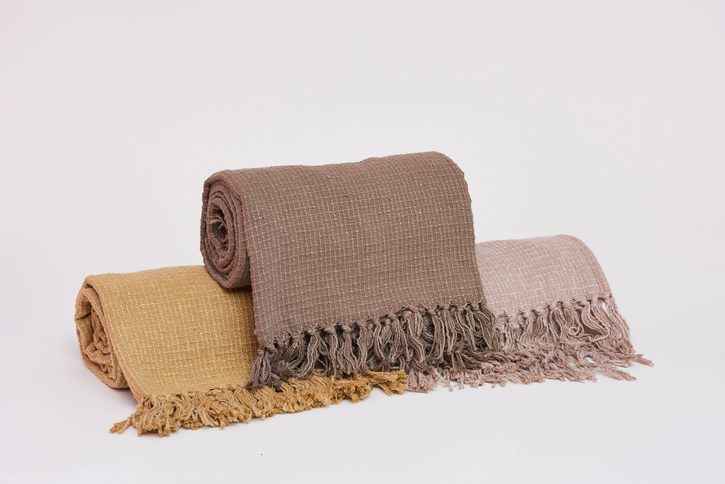 Square Stitch Pattern Throw with Fringe ends