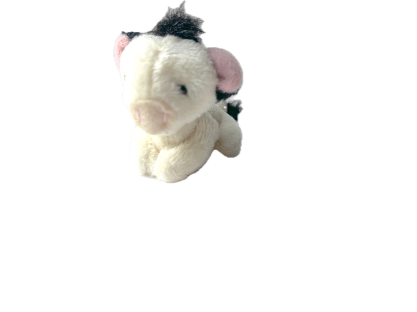 Miniature Plush Cow Keychain Pendant Backpack Charm Doll Toy
