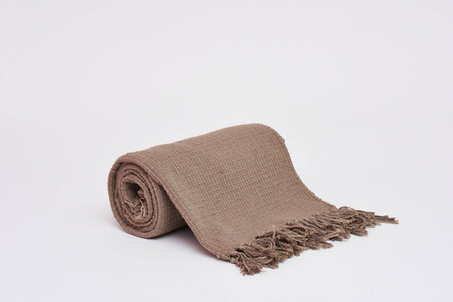 Square Stitch Pattern Throw with Fringe ends