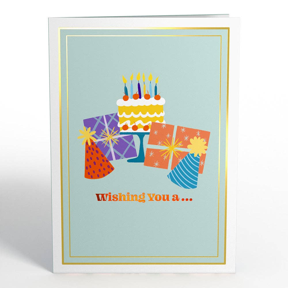 Wishing You a Happy Birthday Music and Lights Card 5x7"