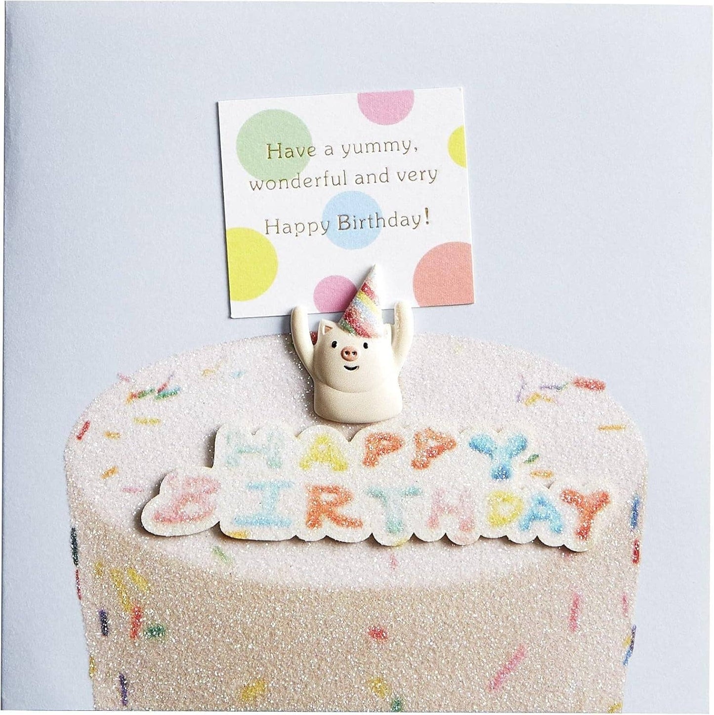 Cake with Pig Birthday Card