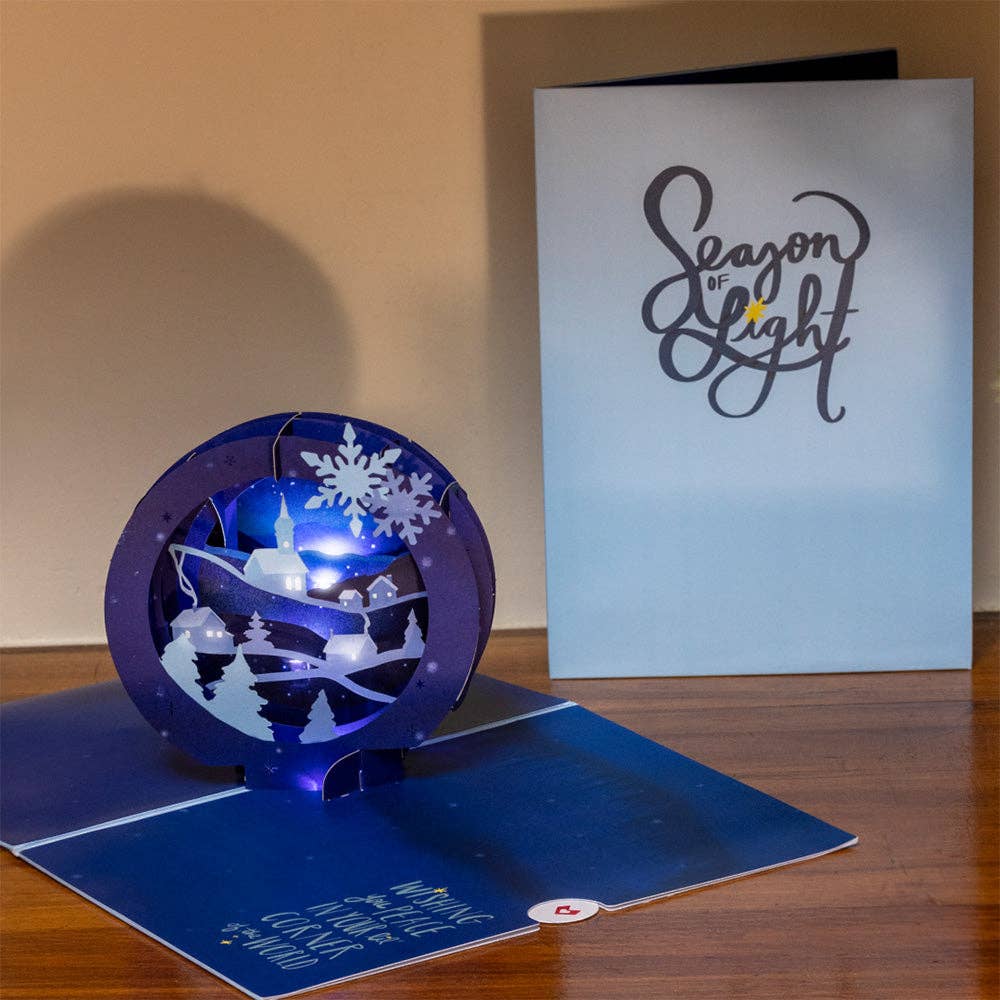 Season of Light Winter Village Light-Up Pop-Up Card 5x7"