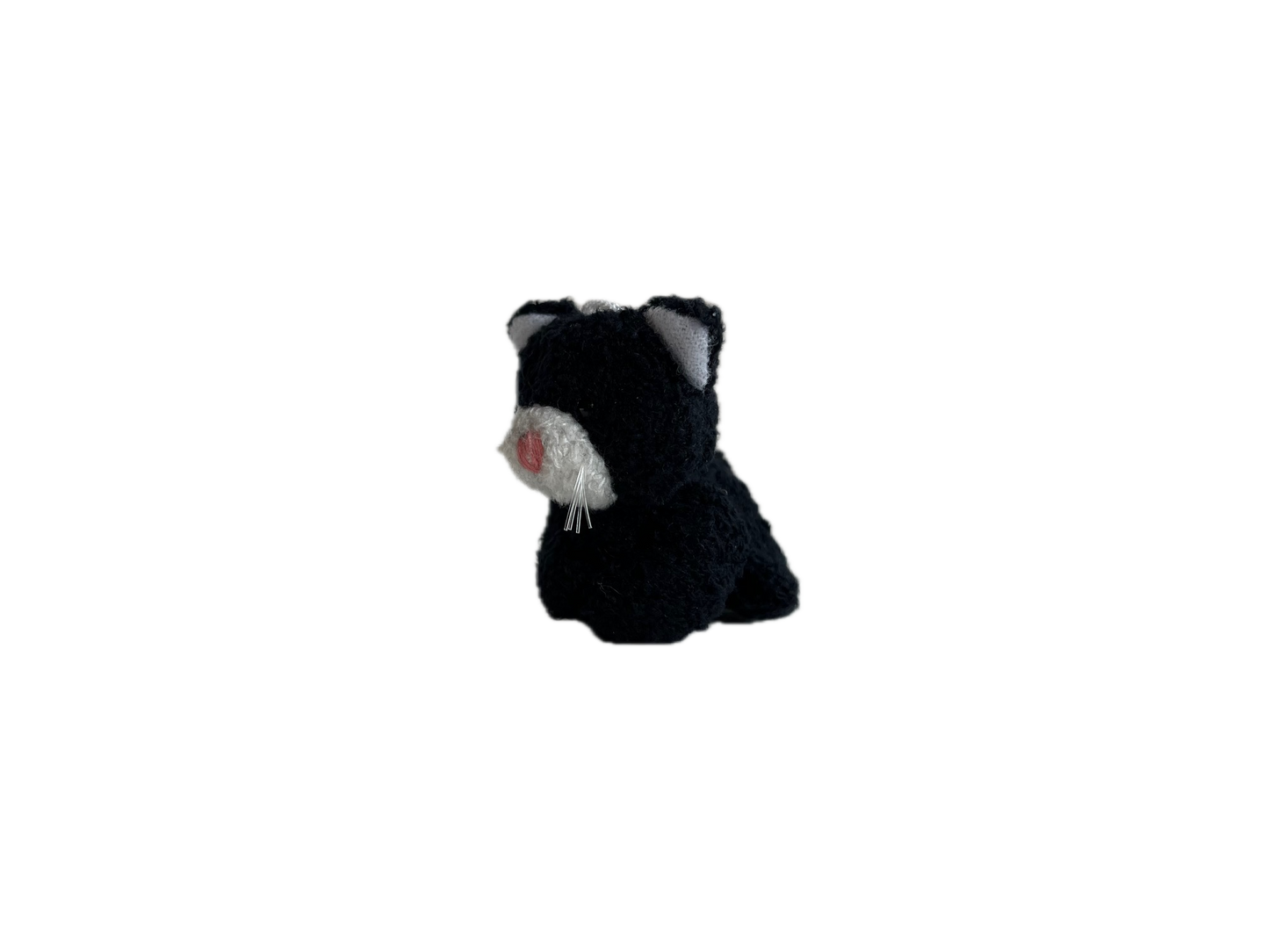 Small Plush Kitty Cat (Black White) 