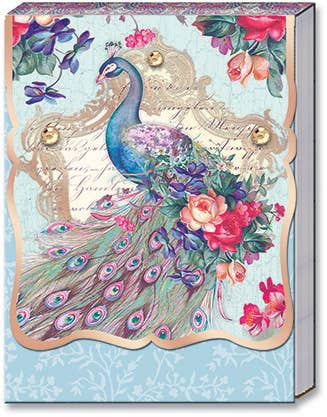 Punch Studio Pocket Notepad -BLUSHING PEACOCK