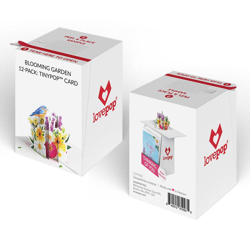 Blooming Garden 12-Pack Tinypop™ Card 2x2.8"