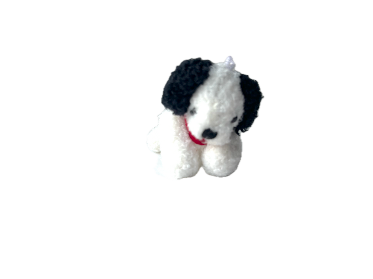 Mini Plush Puppy Dog Bag Charm Backpack Keychain  (black ear