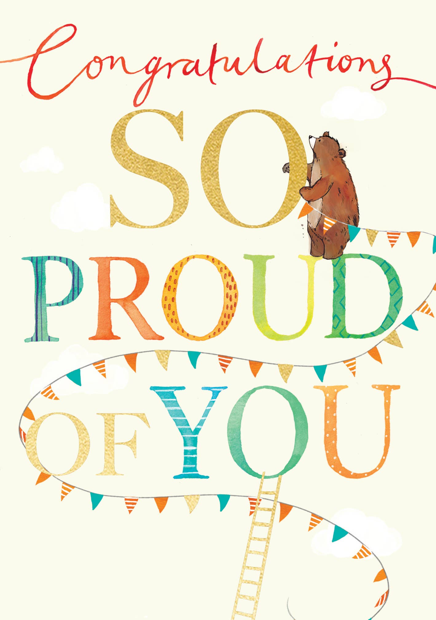 CONGRATULATIONS GREETING CARD BEAR LING DESIGNS