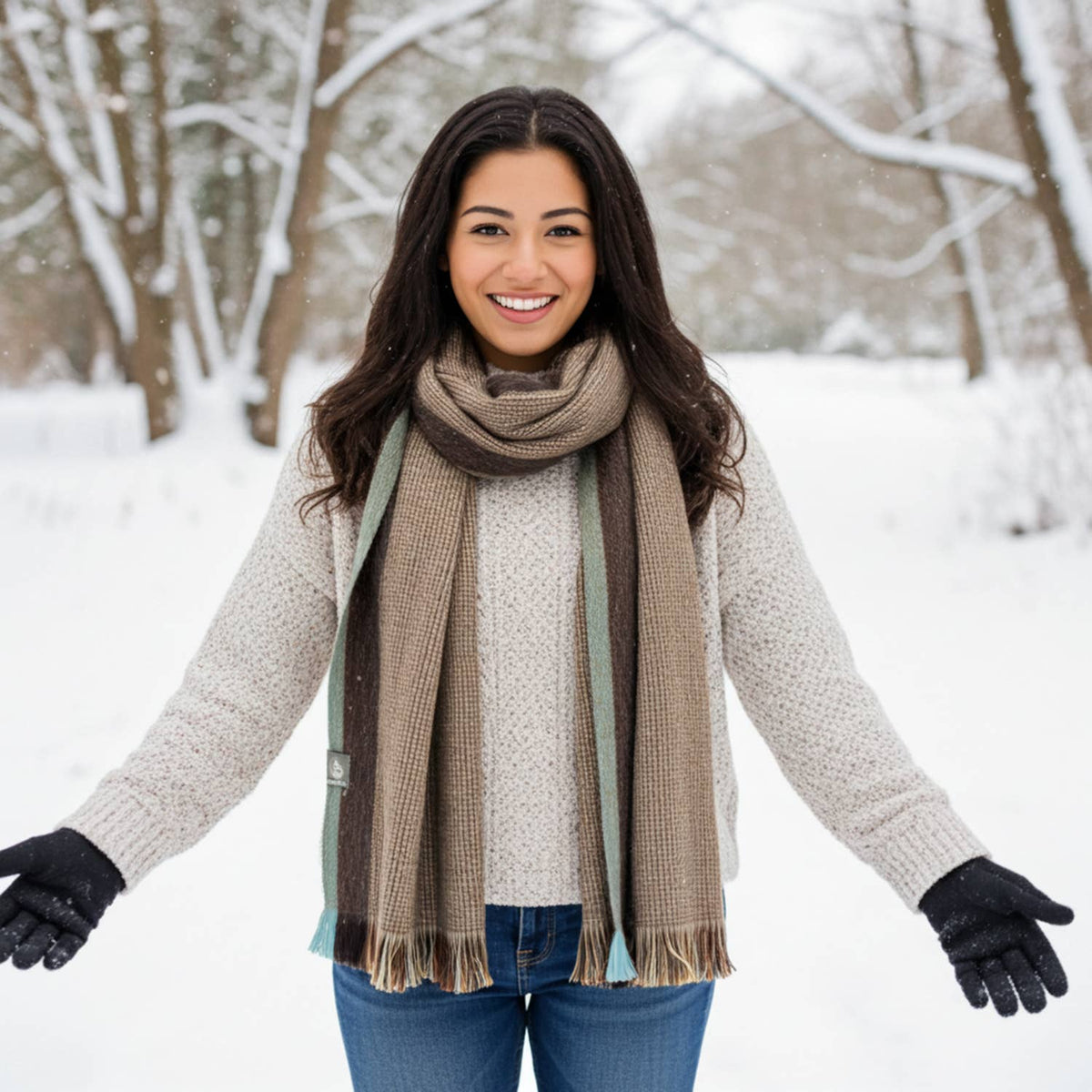 Alpaca Spark Scarf -  Fern