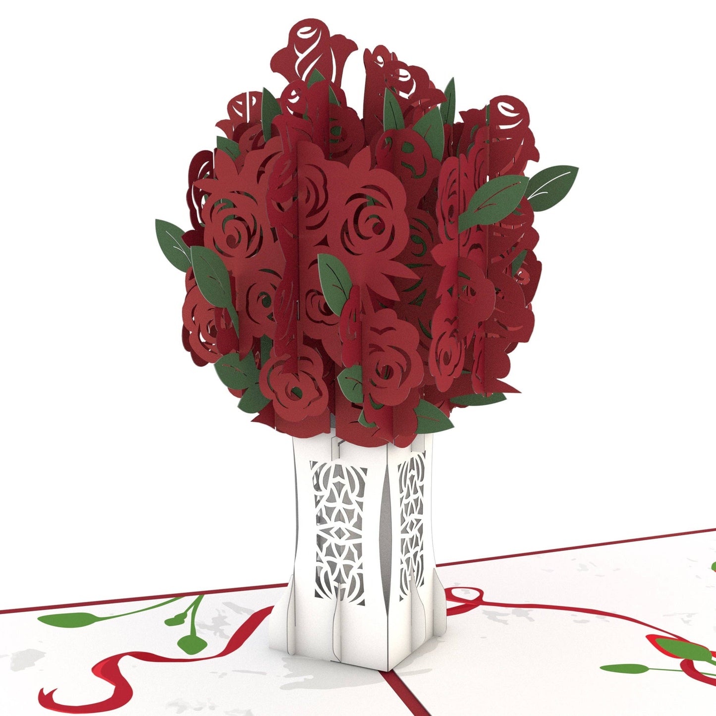Red Rose Arrangement 5x7'' Pop-Up Cards (-62%)