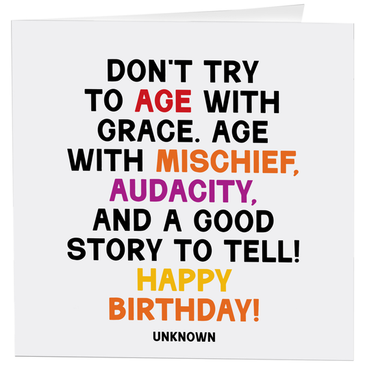 Cards - D377 - Don't Age With Grace - Birthday (Unknown)