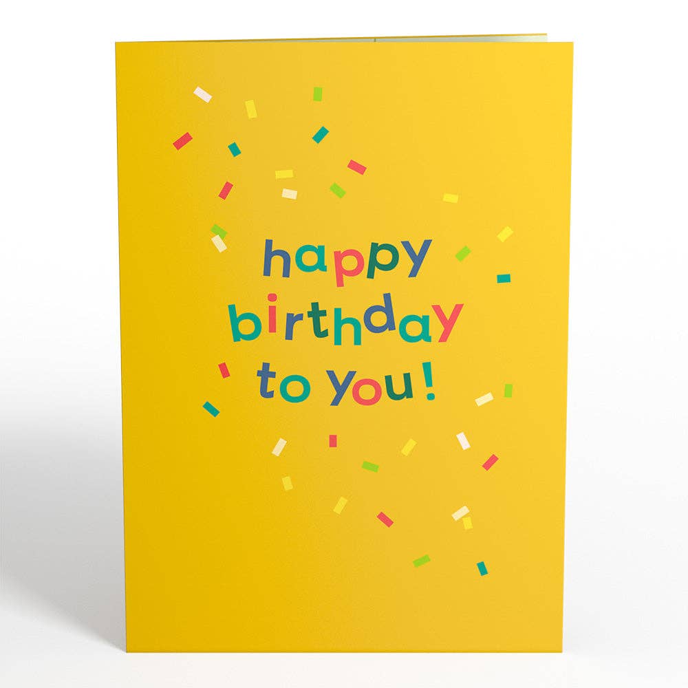 Happy Birthday Confetti Cake Music and Lights Card 5x7"