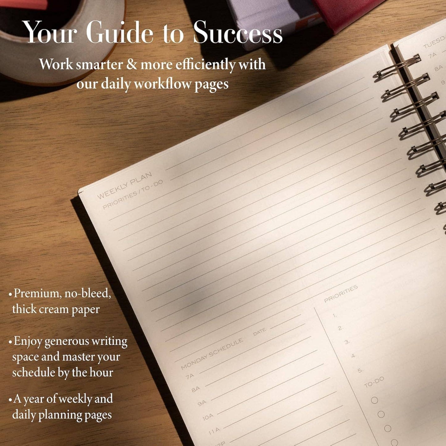 The Yearly Planner -Undated 52 week planner - Spiral Bound