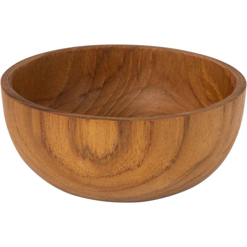 ROUND TEAK BOWL