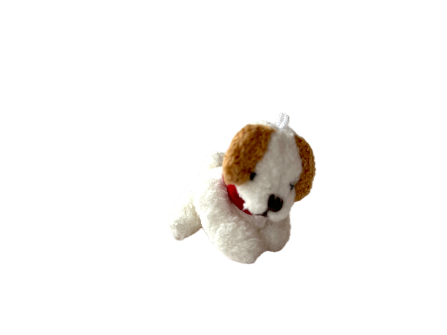 Miniature Plush PuppyDog for Dollhouse or Bag Keychain Charm