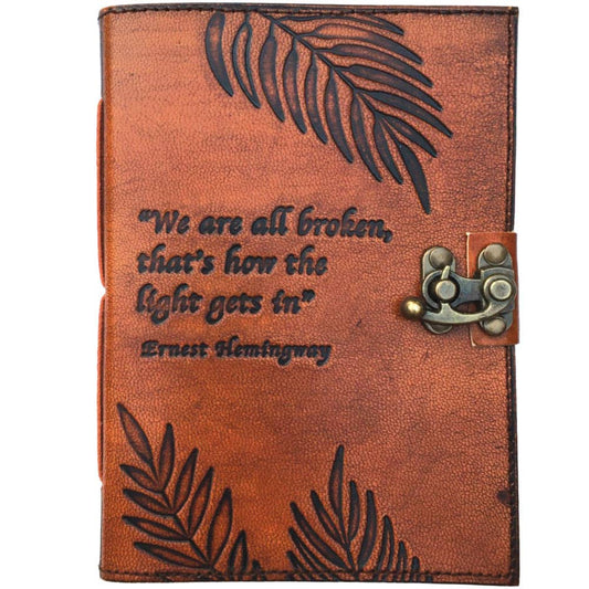 WE ARE ALL BROKEN LEATHER JOURNAL