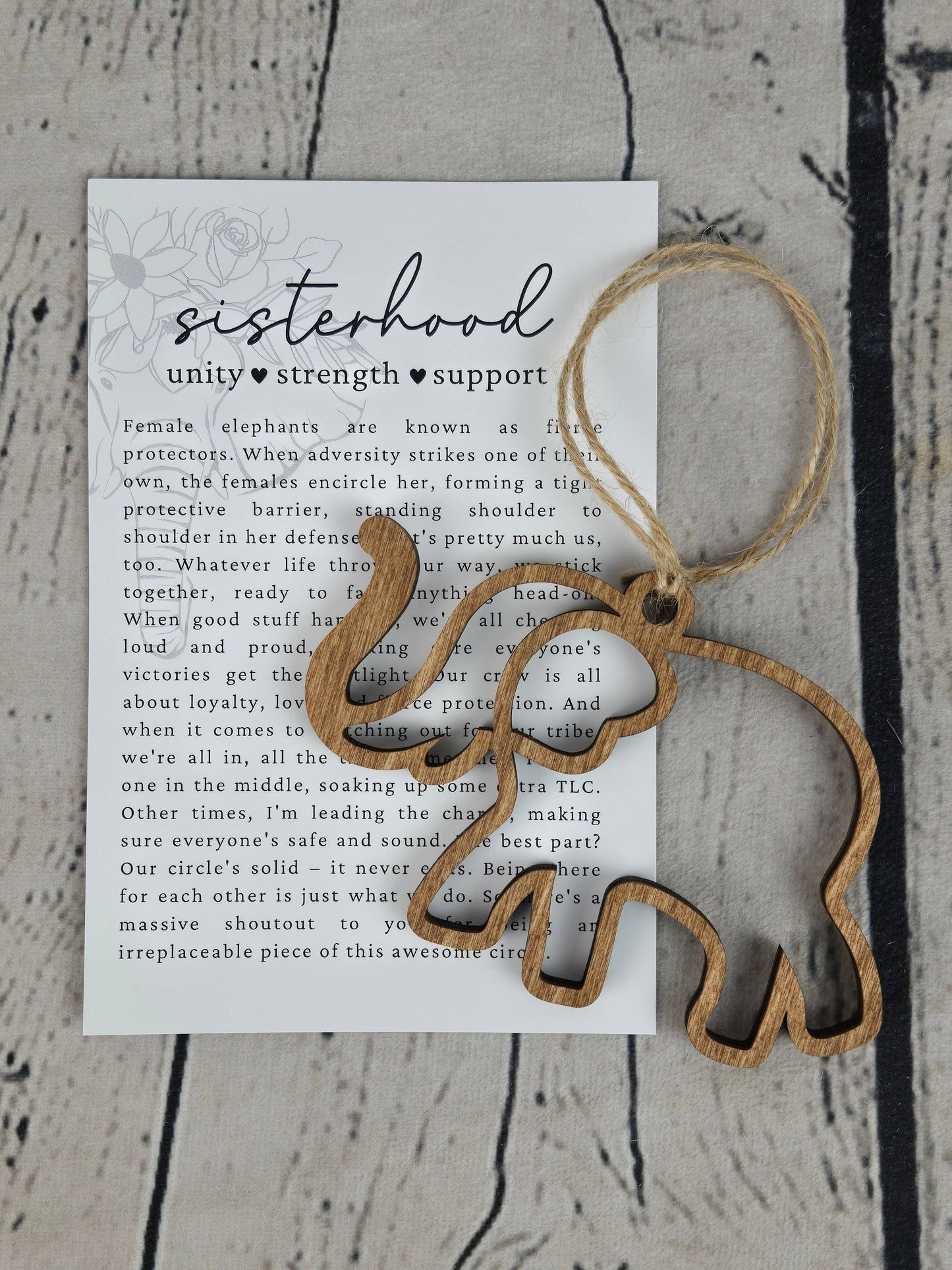 Sisterhood Elephant with Story Card