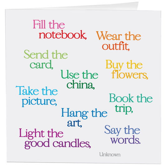 Greeting Card "Fill The Notebook" Inspirational Card