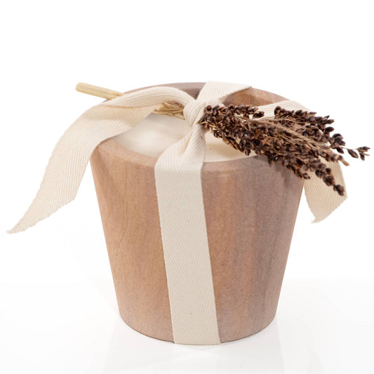 Palo Santo Scented Travertine Candle
