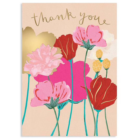 THANK YOU STEMS THANK YOU GREETING CARD 4.63 x 6.5625"