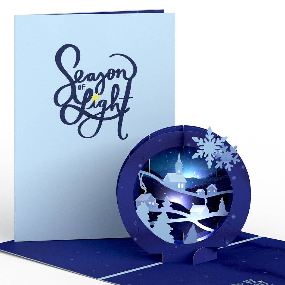 Season of Light Winter Village Light-Up Pop-Up Card 5x7"