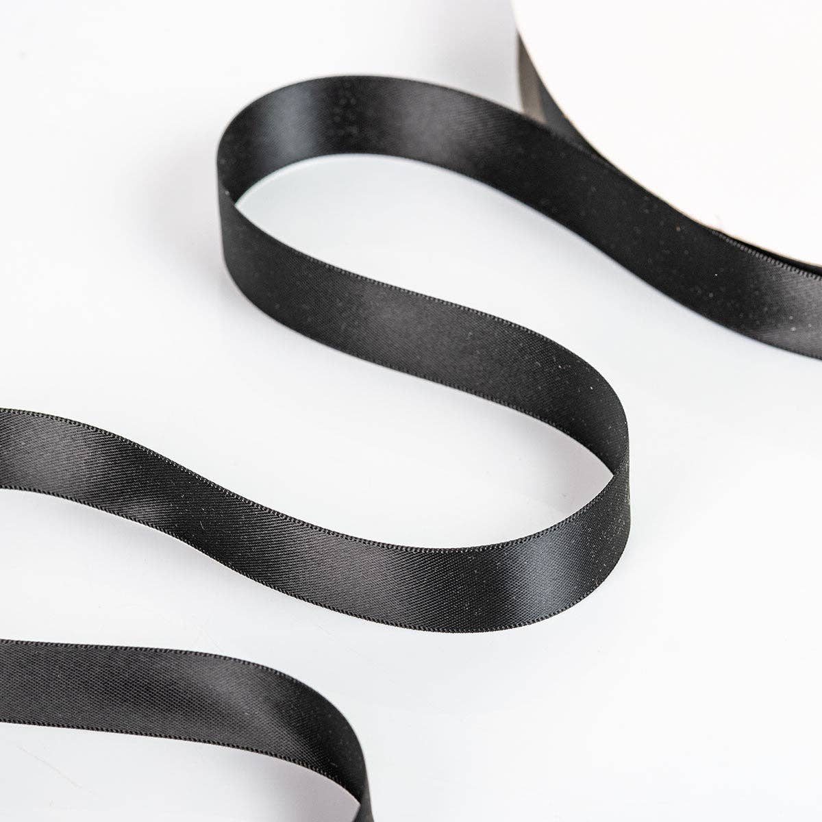 Black 06 Double Faced Satin Ribbon 100-Yard Roll