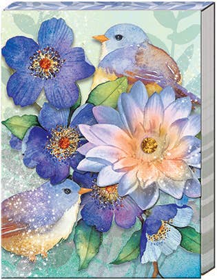 Punch Studio Pocket Notepad -LOTUS BIRDS