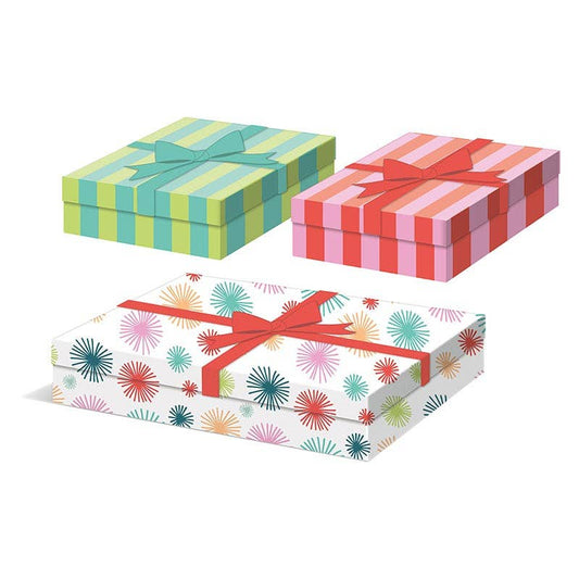 Set of 3 Gift Box Nested - Contrast Rectangle