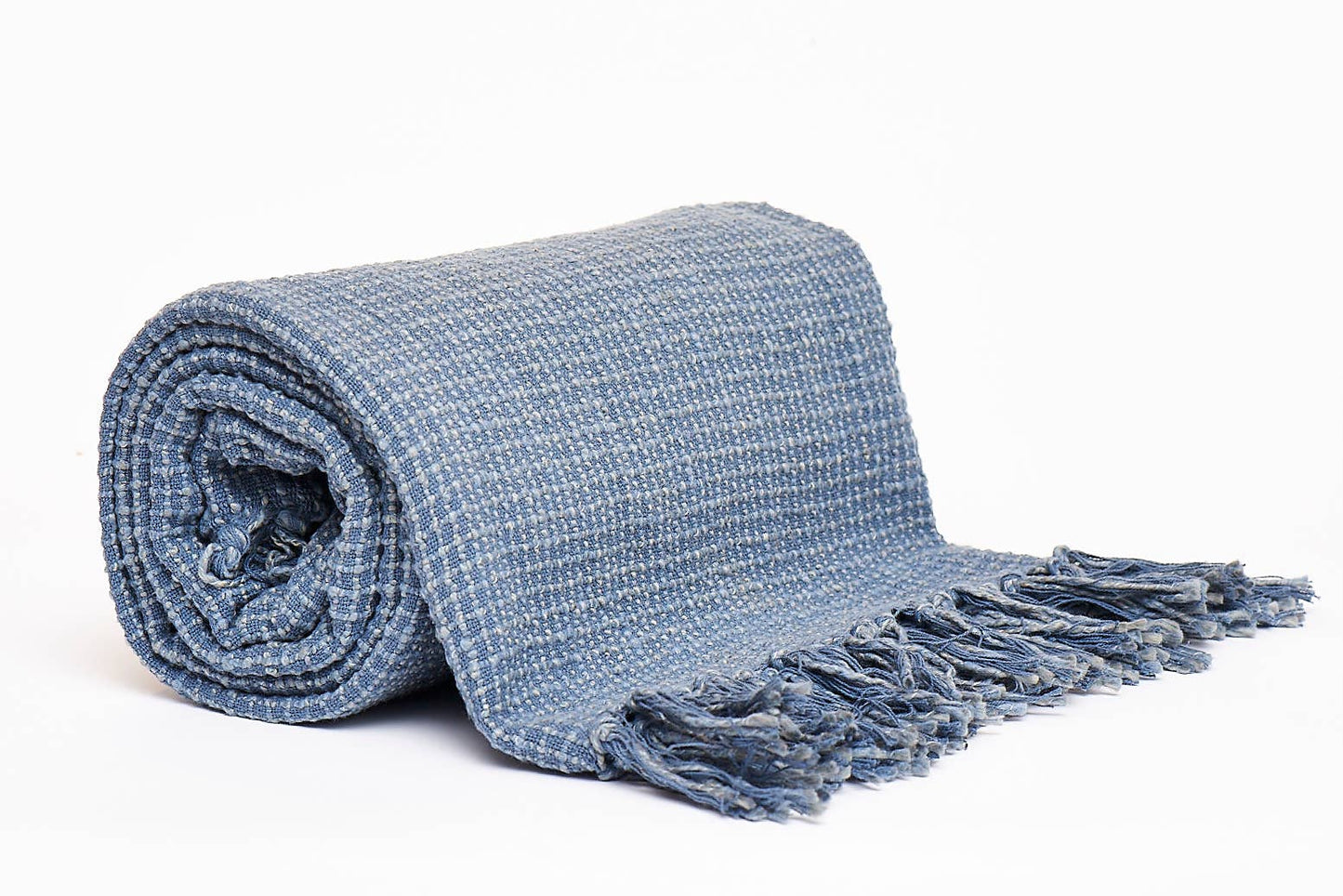 Square Stitch Pattern Throw with Fringe ends