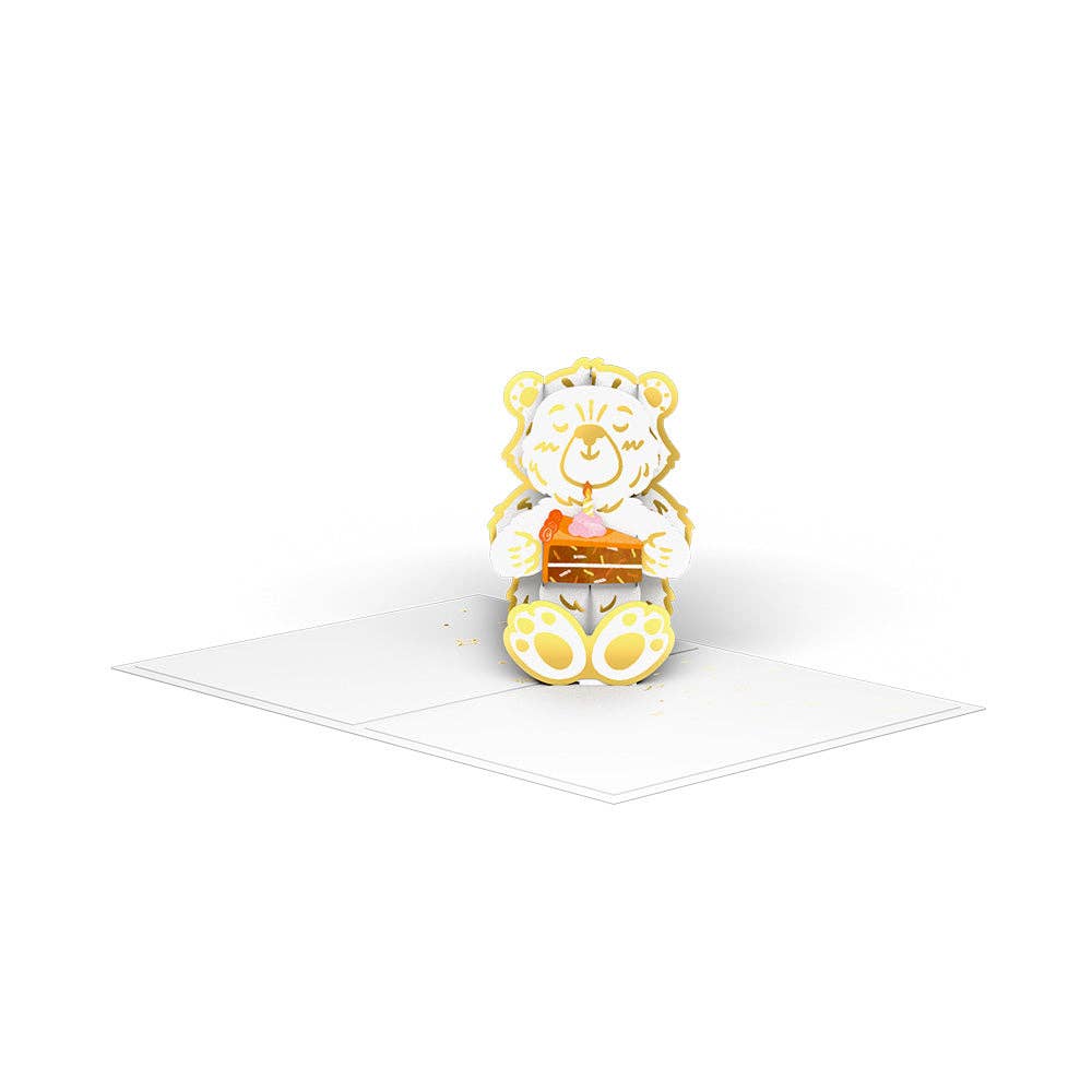 Birthday Cake Bear 12-Pack: Tinypop Card 2 x 2.8"