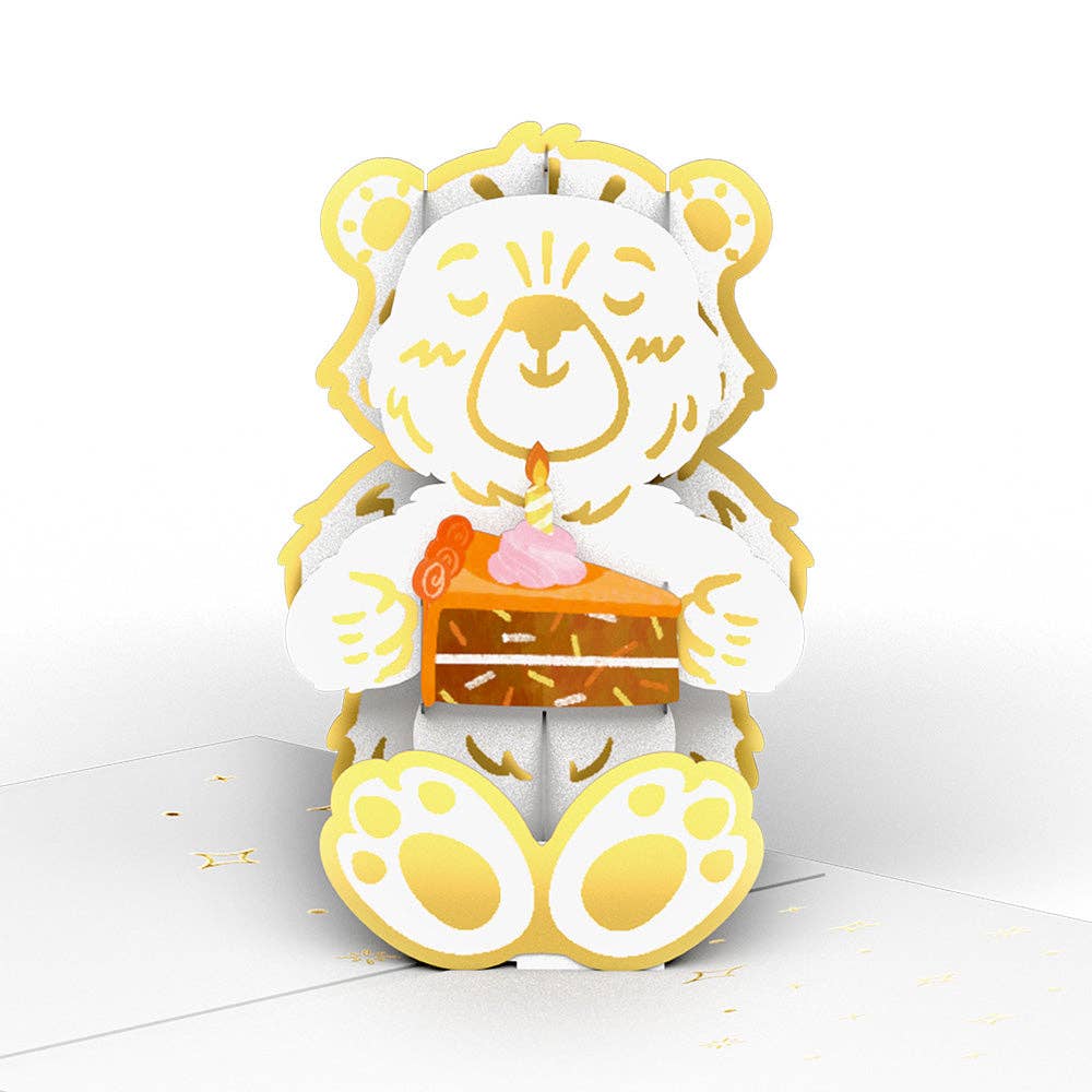 Birthday Cake Bear 12-Pack: Tinypop Card 2 x 2.8"