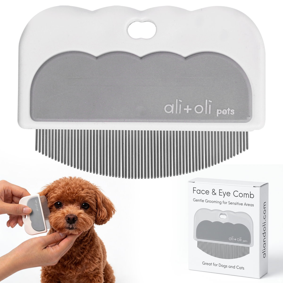 Ali+Oli Pets Eye & Face Grooming Comb for Dogs & Cats