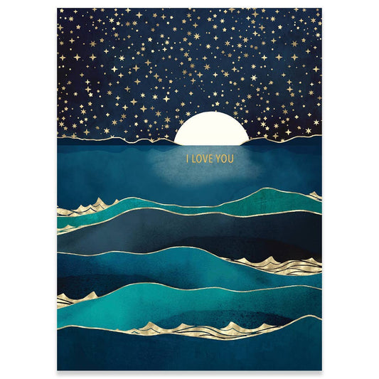 MOONLIT STARS ANNIVERSARY GREETING CARD 4.5 x 6.25"